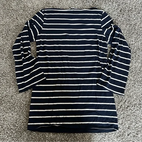 Reformation Striped Navy and White Dress - Picture 5 of 9